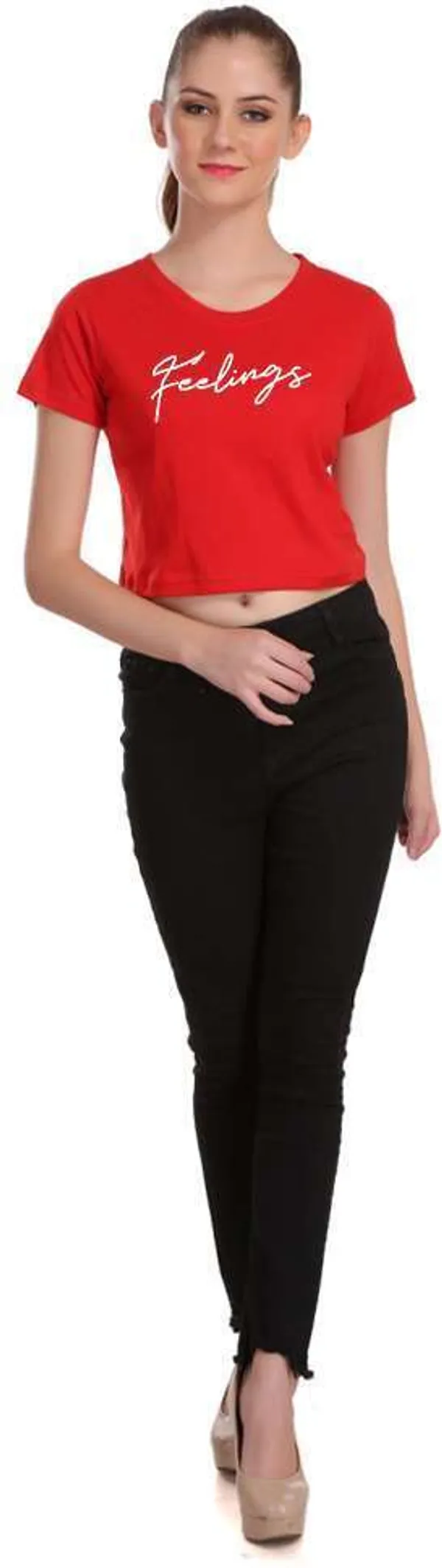 Red_Casual_Printed_Pure_Cotton_Crop_Top_For_Women