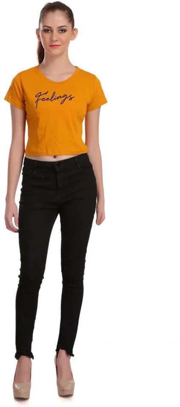 Orange_Casual_Printed_Pure_Cotton_Crop_Top_For_Women