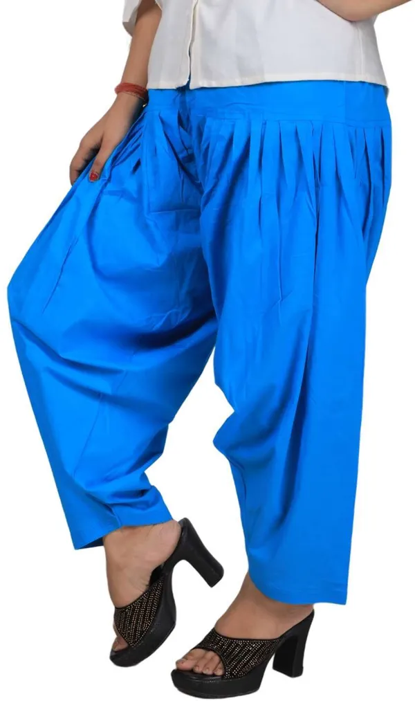Blue_Regular_Pure_Cotton_Solid_Salwar_For_Women