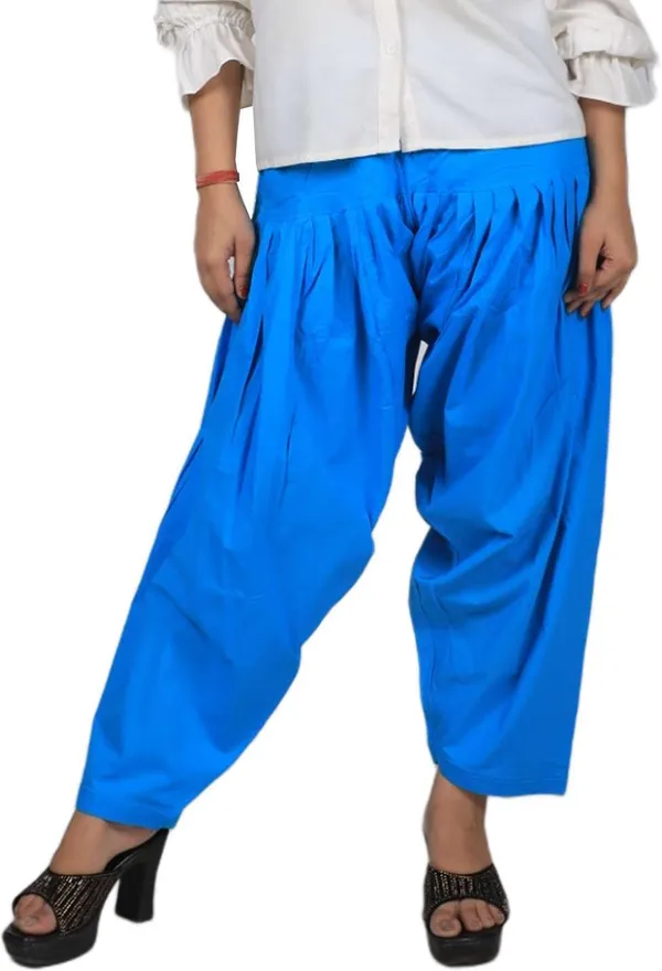 Blue_Regular_Pure_Cotton_Solid_Salwar_For_Women