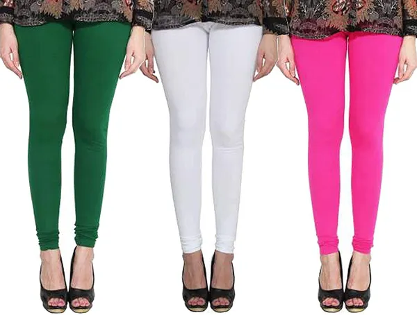 Multicolor_Silk_Blend_Solid_Casual_Ethnic_Wear_Leggings_For_Women_(Pack_Of_3)