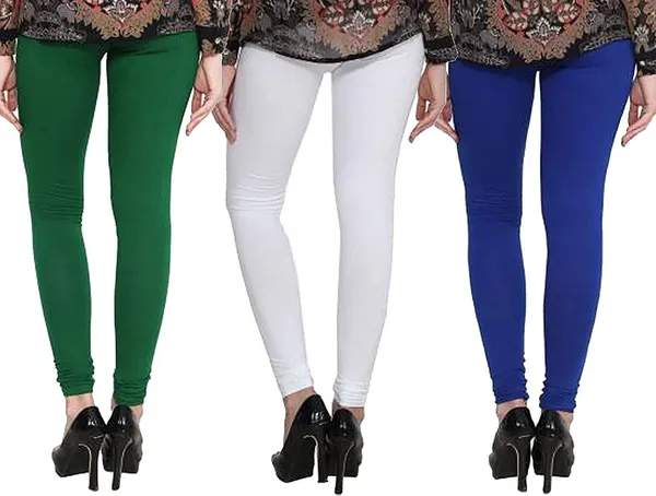 Multicolor_Silk_Blend_Solid_Casual_Ethnic_Wear_Leggings_For_Women_(Pack_Of_3)