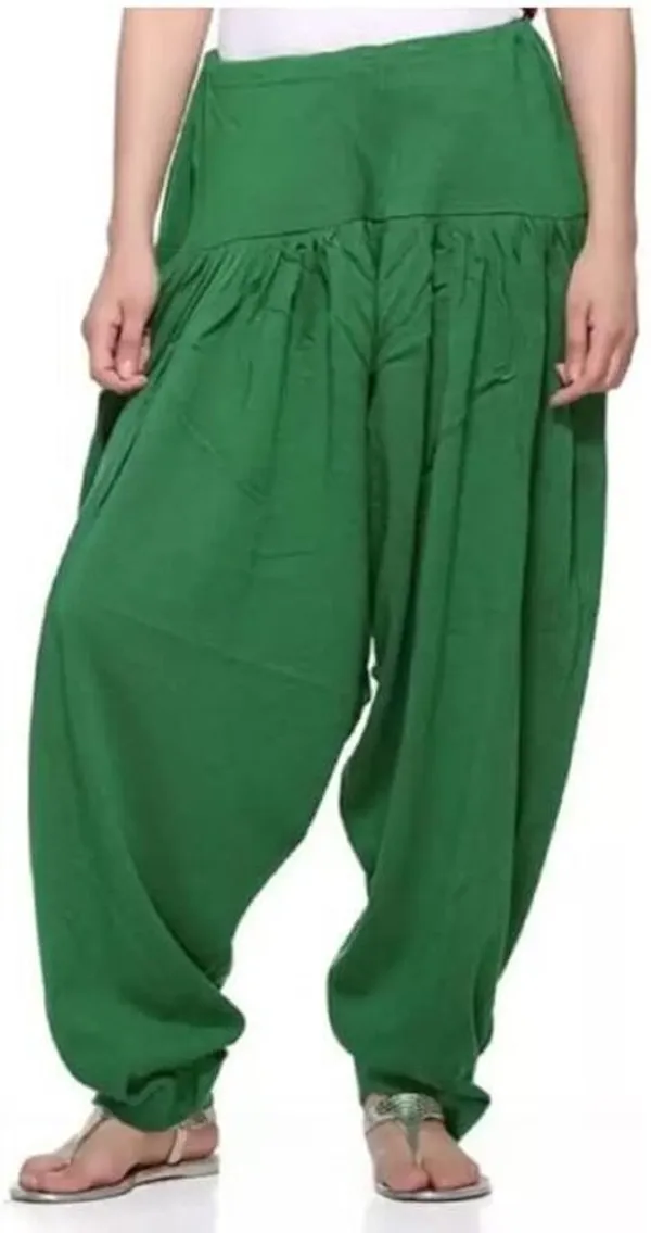 Green_Regular_Wool_Blend_Solid_Salwar_For_Women