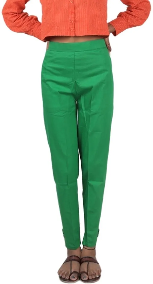 Green_Regular_Casual_Cotton_Blend_Trouser_For_Women