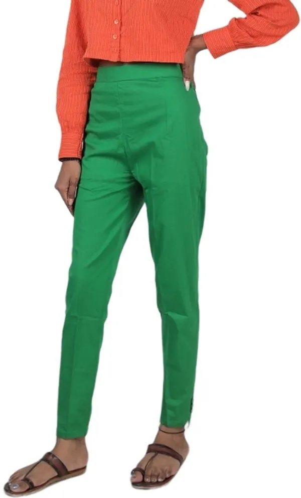 Green_Regular_Casual_Cotton_Blend_Trouser_For_Women