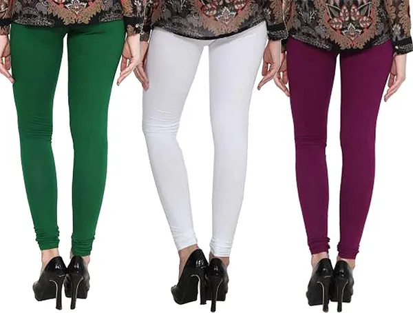 Multicolor_Silk_Blend_Solid_Casual_Ethnic_Wear_Leggings_For_Women_(Pack_Of_3)