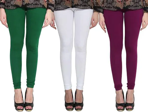 Multicolor_Silk_Blend_Solid_Casual_Ethnic_Wear_Leggings_For_Women_(Pack_Of_3)