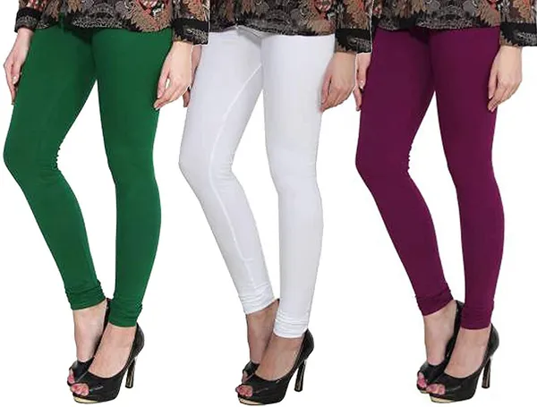 Multicolor_Silk_Blend_Solid_Casual_Ethnic_Wear_Leggings_For_Women_(Pack_Of_3)