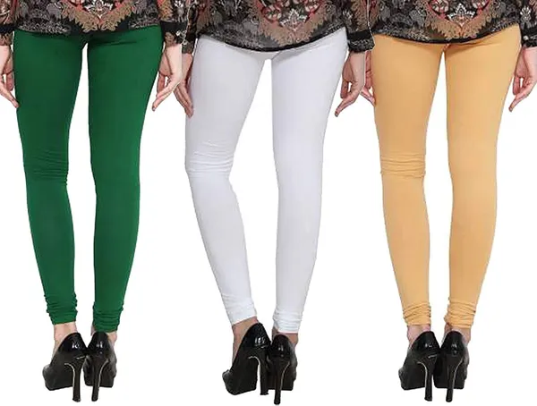 Multicolor_Silk_Blend_Solid_Casual_Ethnic_Wear_Leggings_For_Women_(Pack_Of_3)