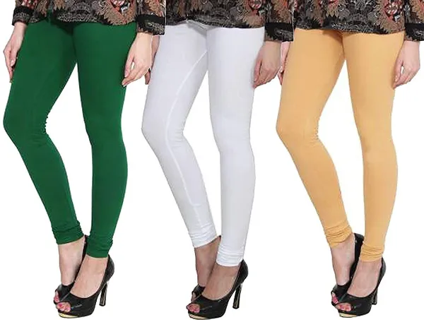 Multicolor_Silk_Blend_Solid_Casual_Ethnic_Wear_Leggings_For_Women_(Pack_Of_3)