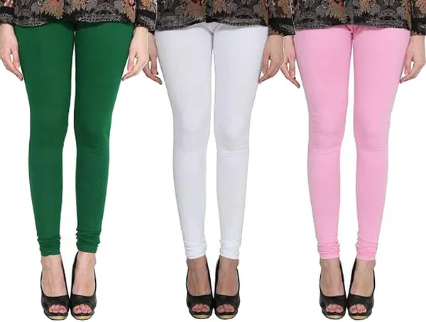 Multicolor_Silk_Blend_Solid_Casual_Ethnic_Wear_Leggings_For_Women_(Pack_Of_3)