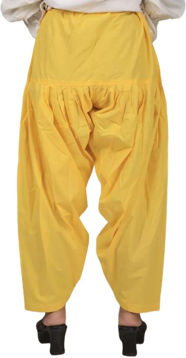 Yellow_Regular_Pure_Cotton_Solid_Salwar_For_Women