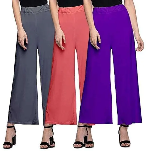 Grey_&_Pink_&_Purple_Regular_Casual_Lycra_Blend_Trouser_For_Women