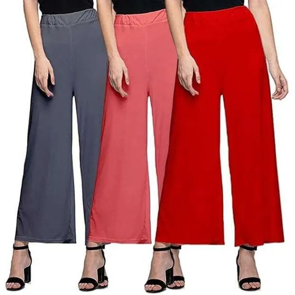 Grey_&_Pink_&_Red_Regular_Casual_Lycra_Blend_Trouser_For_Women