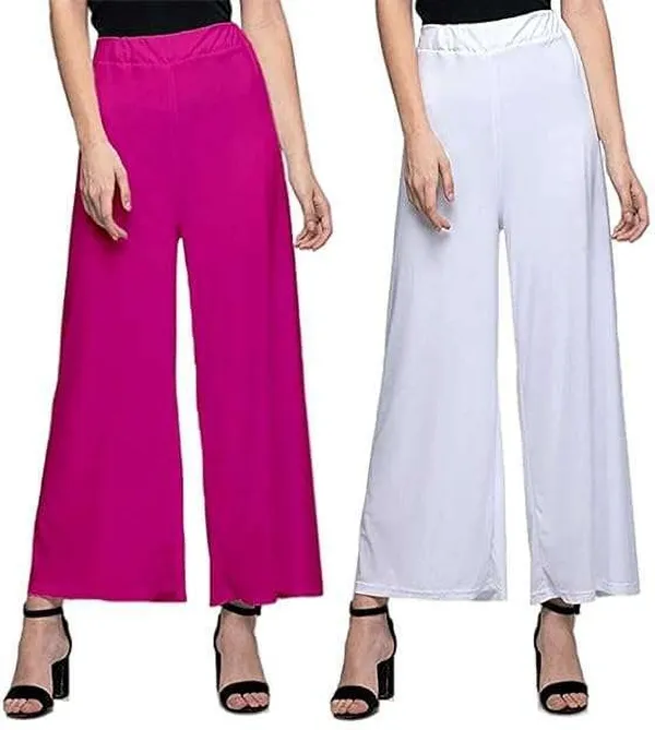 Pink_&_White_Regular_Casual_Lycra_Blend_Trouser_For_Women
