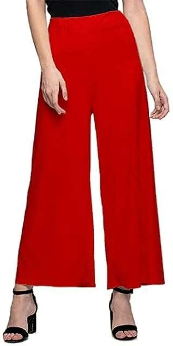 Red_&_Beige_Regular_Casual_Lycra_Blend_Trouser_For_Women