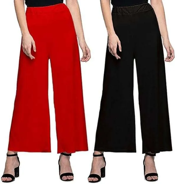 Red_&_Black_Regular_Casual_Lycra_Blend_Trouser_For_Women