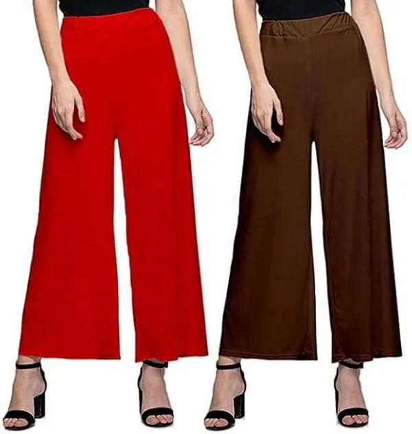 Red_&_Brown_Regular_Casual_Lycra_Blend_Trouser_For_Women