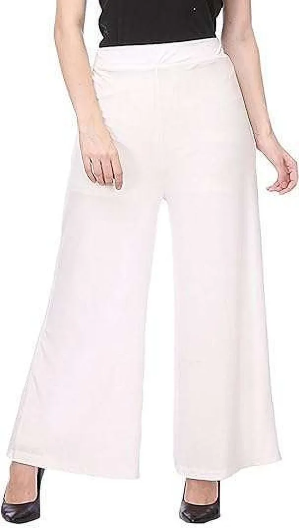 White_Regular_Casual_Lycra_Blend_Trouser_For_Women