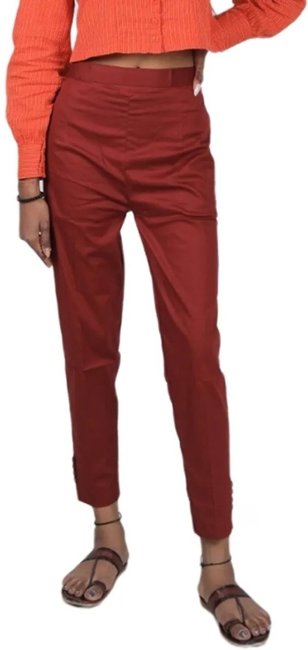 Maroon_Regular_Casual_Cotton_Blend_Trouser_For_Women