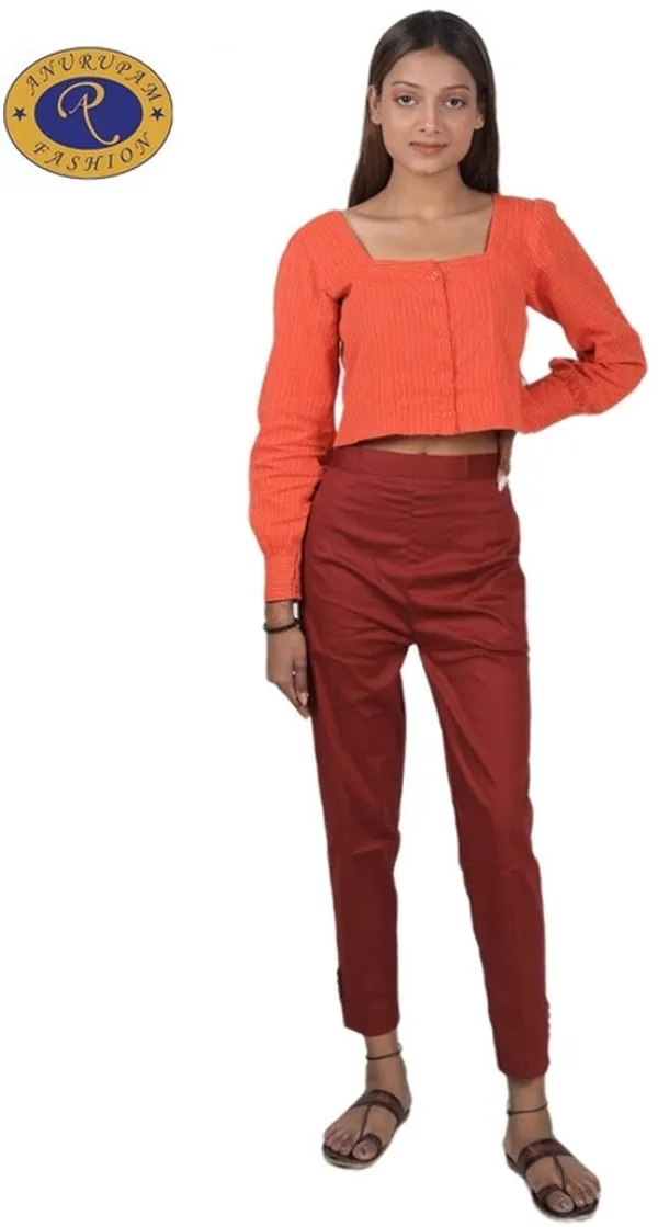 Maroon_Regular_Casual_Cotton_Blend_Trouser_For_Women