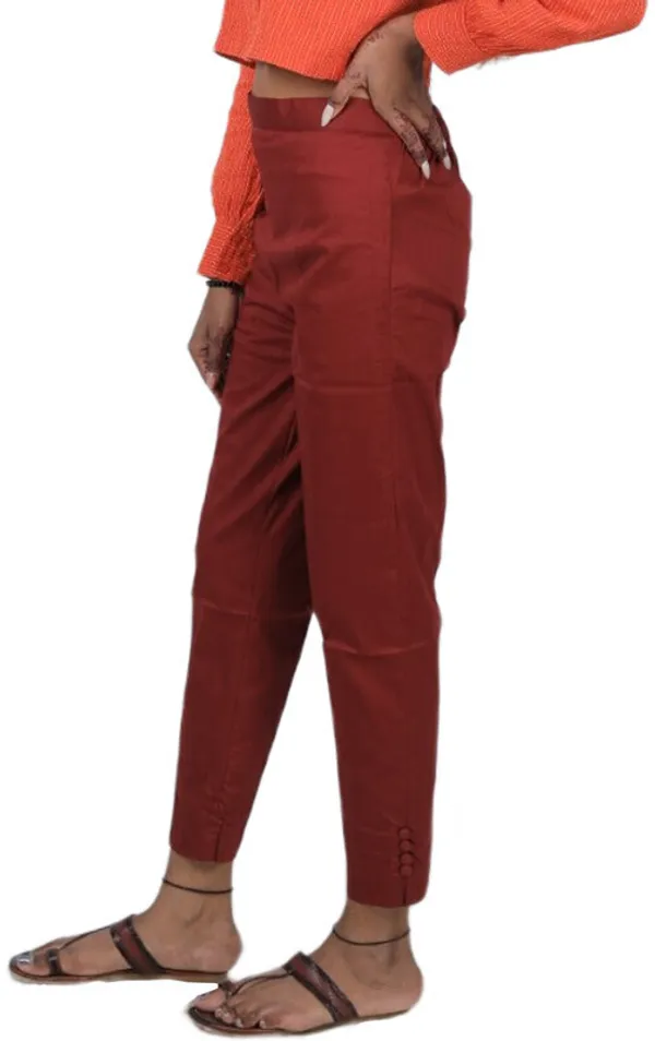 Maroon_Regular_Casual_Cotton_Blend_Trouser_For_Women