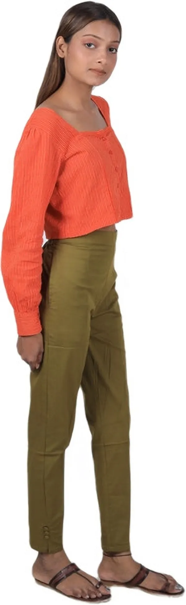 Light_Green_Regular_Casual_Cotton_Blend_Trouser_For_Women