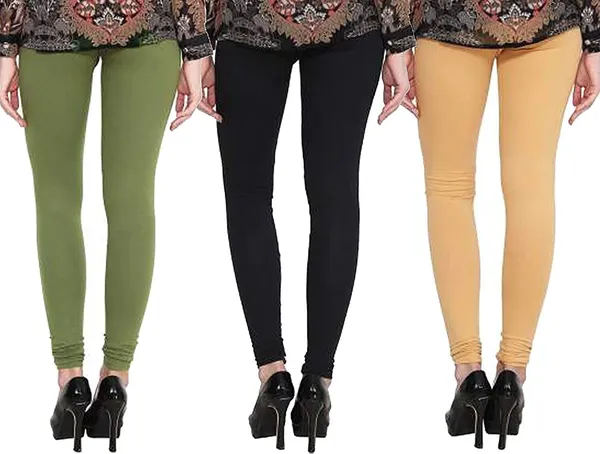 Multicolor_Silk_Blend_Solid_Casual_Ethnic_Wear_Leggings_For_Women_(Pack_Of_3)