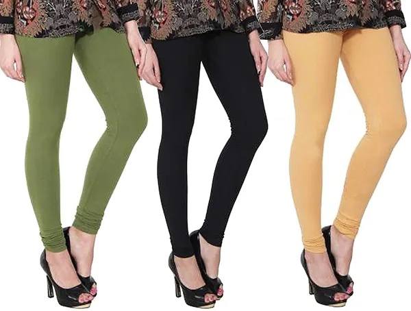 Multicolor_Silk_Blend_Solid_Casual_Ethnic_Wear_Leggings_For_Women_(Pack_Of_3)