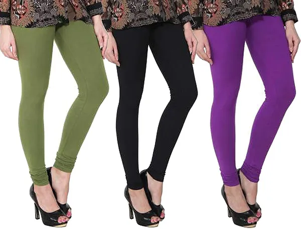Black_&_Green_&_Purple_Silk_Blend_Solid_Casual_Ethnic_Wear_Leggings_For_Women_(Pack_Of_3)