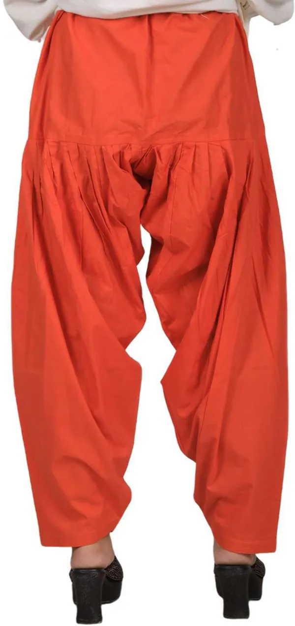 Orange_Regular_Pure_Cotton_Solid_Salwar_For_Women