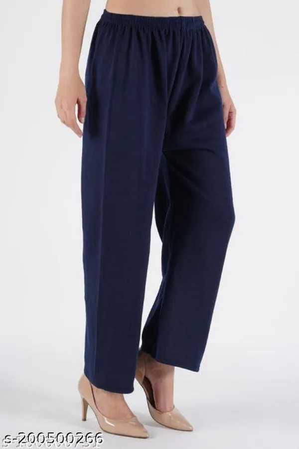 Blue_Regular_Casual_Wool_Trouser_For_Women