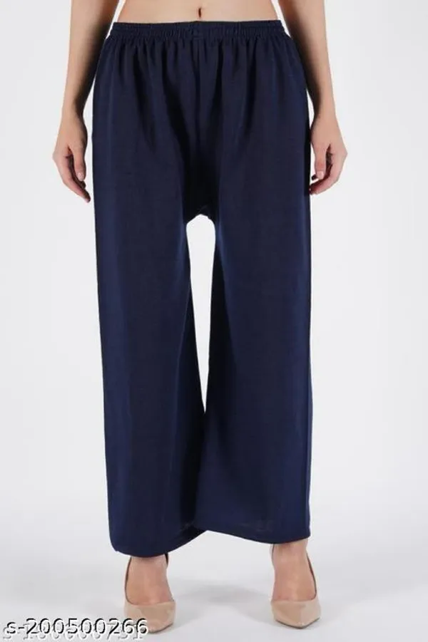 Blue_Regular_Casual_Wool_Trouser_For_Women