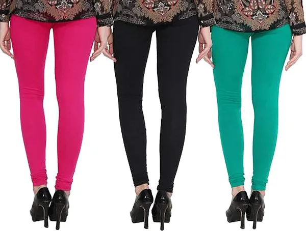 Multicolor_Silk_Blend_Solid_Casual_Ethnic_Wear_Leggings_For_Women_(Pack_Of_3)