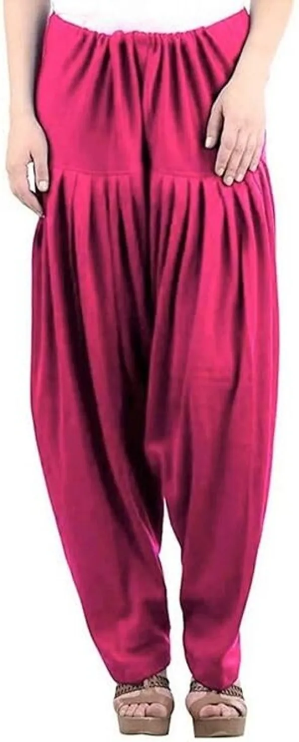Pink_Regular_Wool_Blend_Solid_Salwar_For_Women