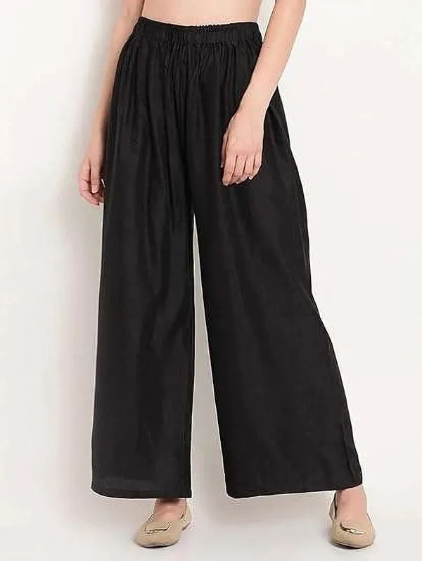 Black_&_White_Regular_Casual_Viscose_Rayon_Trouser_For_Women