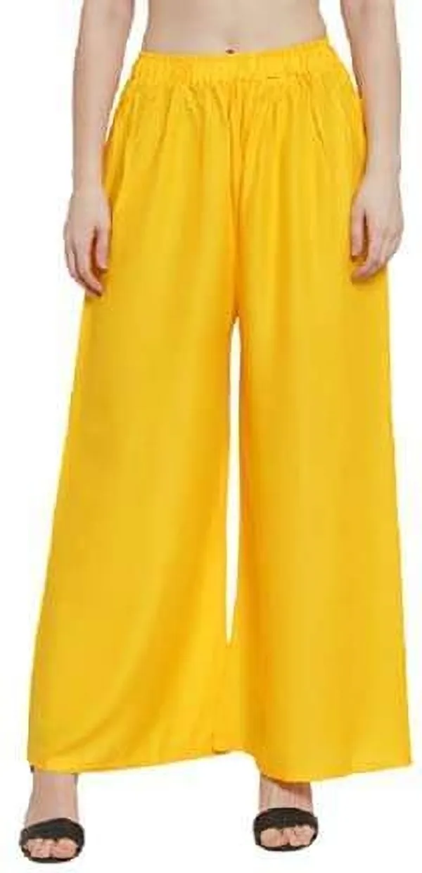 Black_&_Yellow_Regular_Casual_Viscose_Rayon_Trouser_For_Women