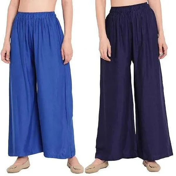 Dark_Blue_&_Blue_Regular_Casual_Viscose_Rayon_Trouser_For_Women