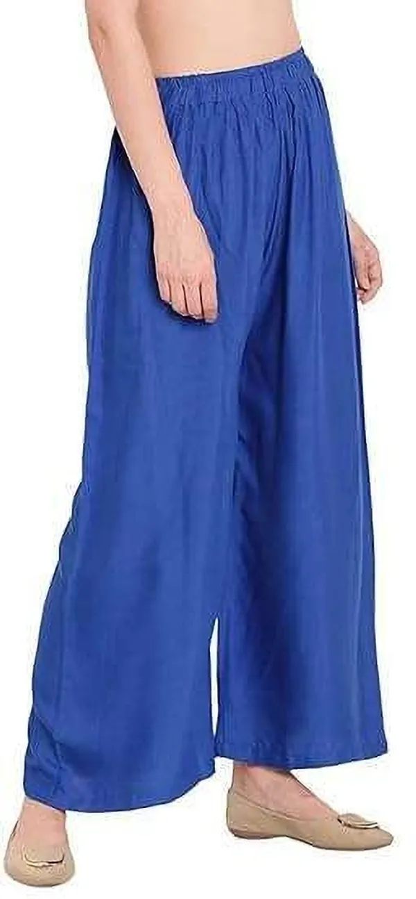 Dark_Blue_&_Blue_Regular_Casual_Viscose_Rayon_Trouser_For_Women