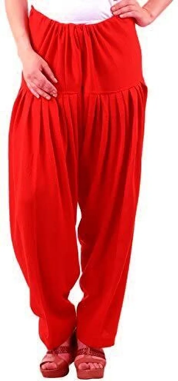 Red_Regular_Wool_Blend_Solid_Salwar_For_Women