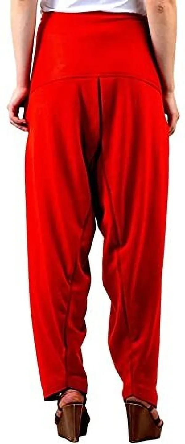 Red_Regular_Wool_Blend_Solid_Salwar_For_Women