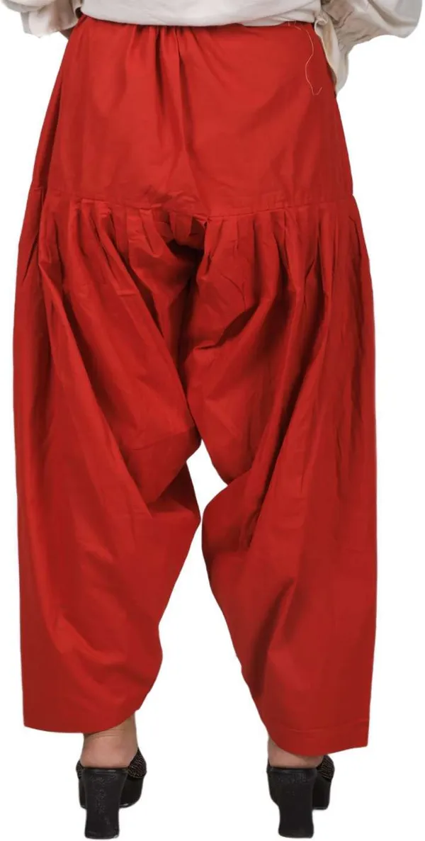 Red_Regular_Pure_Cotton_Solid_Salwar_For_Women