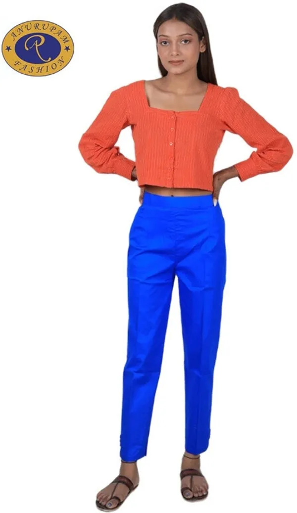 Blue_Regular_Casual_Cotton_Blend_Trouser_For_Women