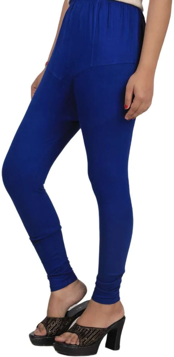 Blue_Cotton_Blend_Solid_Casual_Ethnic_Wear_Leggings_For_Women