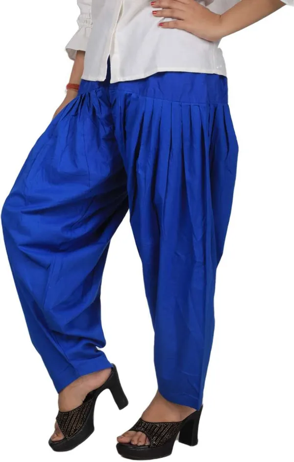 Blue_Regular_Pure_Cotton_Solid_Salwar_For_Women