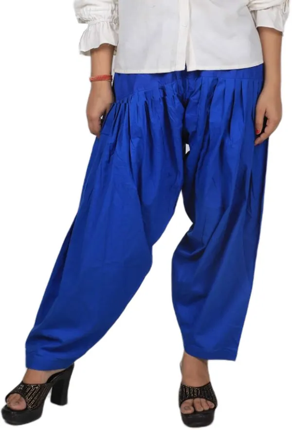 Blue_Regular_Pure_Cotton_Solid_Salwar_For_Women