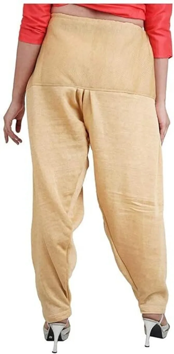 Beige_Regular_Wool_Blend_Solid_Salwar_For_Women