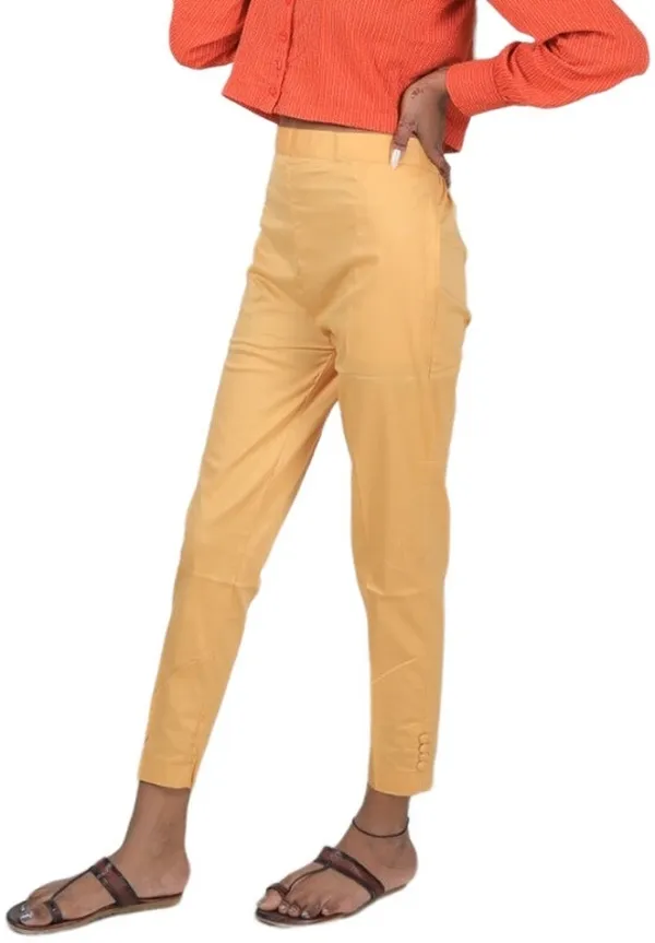 Cream_Regular_Casual_Cotton_Blend_Trouser_For_Women