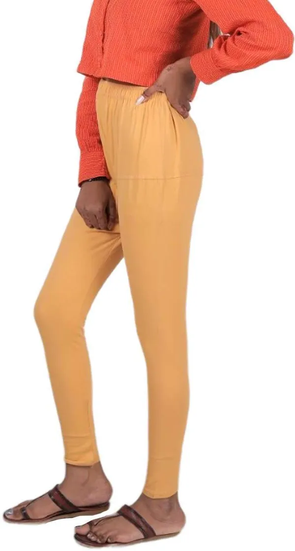 Beige_Cotton_Blend_Solid_Casual_Ethnic_Wear_Leggings_For_Women