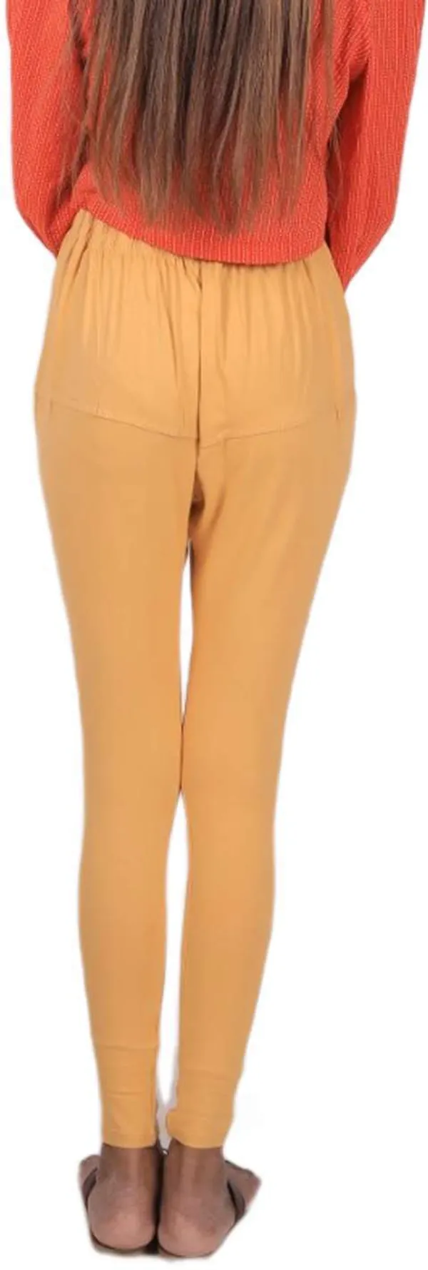 Beige_Cotton_Blend_Solid_Casual_Ethnic_Wear_Leggings_For_Women
